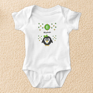 Body Joli nom de manchot étoiles jaune vert