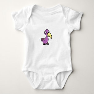 Body Joli Oiseau Violet de Dessin Animé