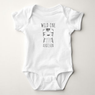 Body Joli Premier Anniversaire Sauvage Tigre Noir Blanc