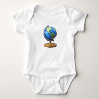 Body Joli T-Shirt Bébé Globe Mondial 3D – Adorable Peti