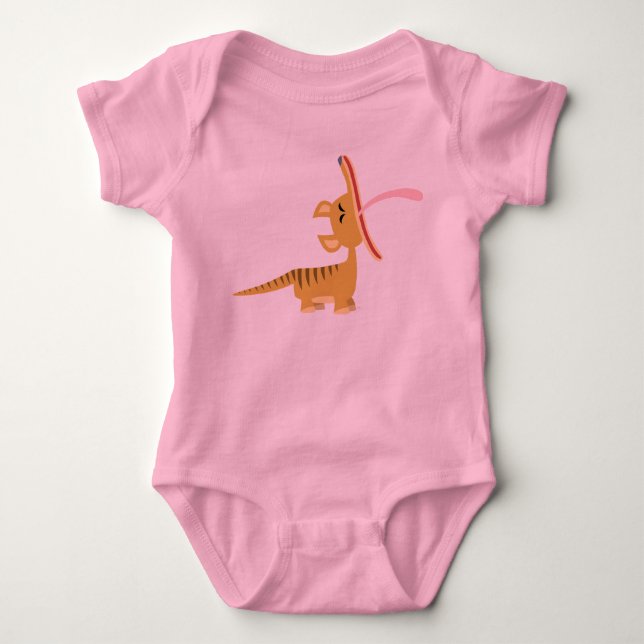Body Joli T-Shirt pour bébé en Yawning Cartoon (Devant)