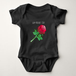Body Jolie et belle rose rouge