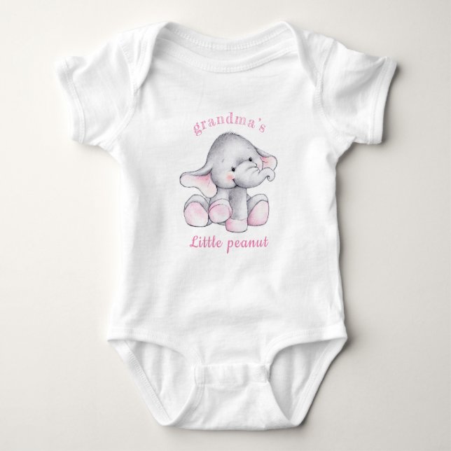 Body Jolie petite fille Elephant Petit Peanut Bodysuit (Devant)