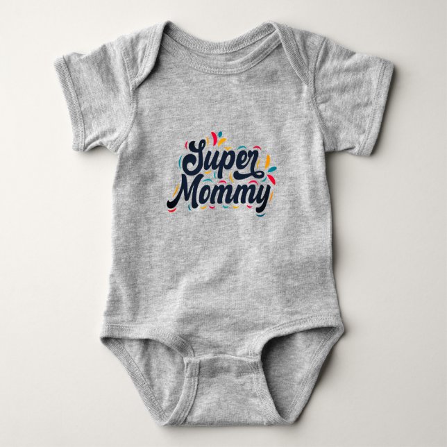 Body Jolie Typographie Design Super Mommy (Devant)