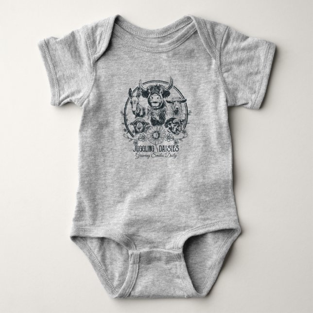 Body Jonglage de la famille de la ferme Daisies Onsie! (Devant)