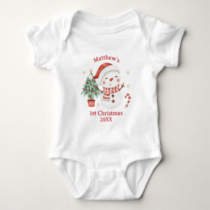 Body Jote Snowman Sucre de canne Premier 1er Noël