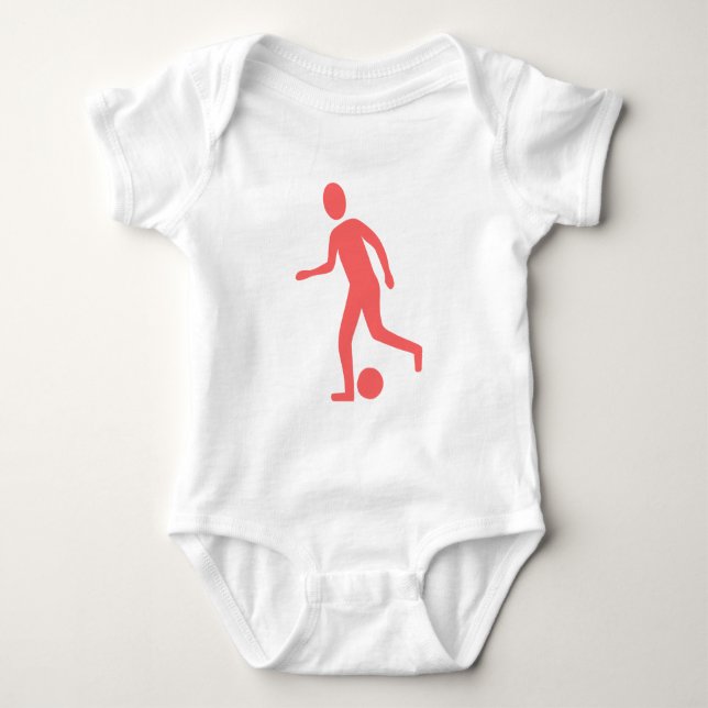 Body Joueur de football - rose tropicale (Devant)