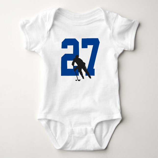 Body Joueur de hockey personnalisé Nombre Joueur bébé (Devant)