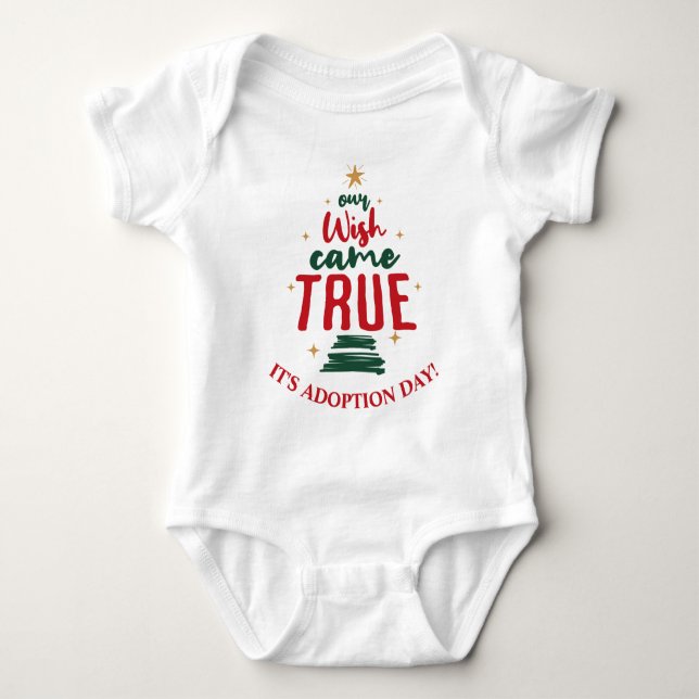 Body Jour d'adoption Enfant Noël "Notre vœu s'est réali (Devant)