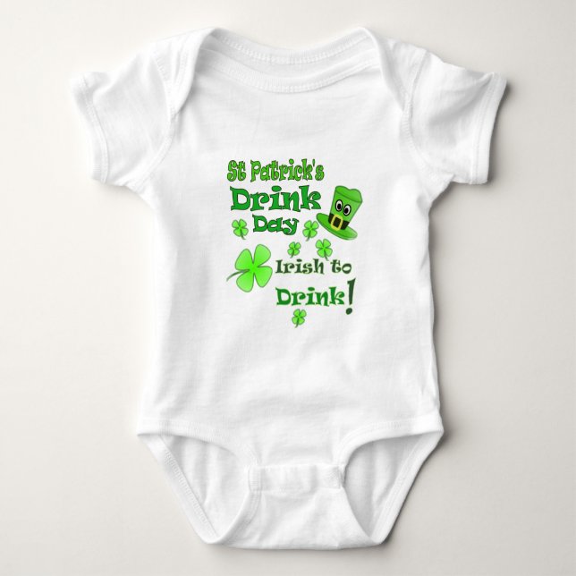 Body Jour de boissons de st patrick - je suis irlandais (Devant)