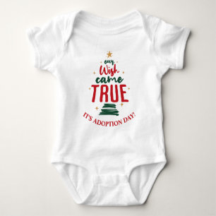 Body Jour de l'adoption Noël des enfants "Notre vœu s'e