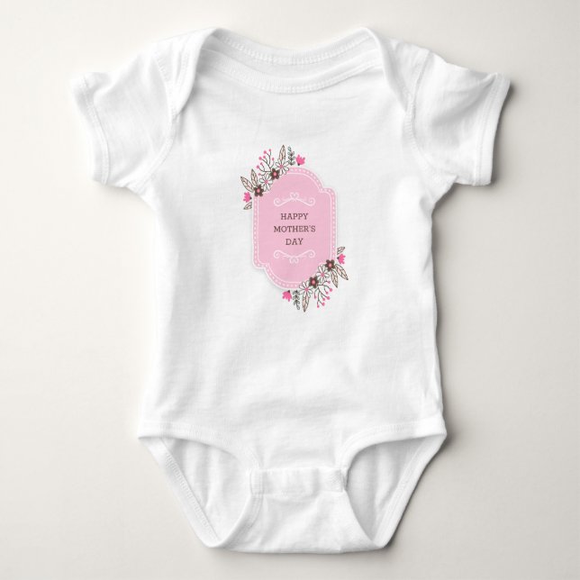 Body Jour des mères florales élégantes | Bodysuit (Devant)