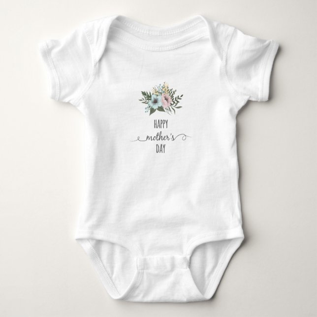Body Jour des mères florales élégantes | Bodysuit (Devant)