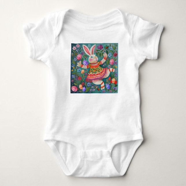 Body Joyeuse Danse Bunny de Pâques (Devant)