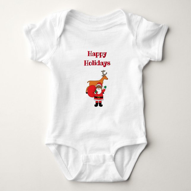 Body Joyeuses Fêtes de fin d'année Père Noël Afro-Améri (Devant)