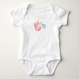 Body Joyeuses Pâques Bébé Lapin - Œuf Corps Aquarelle M