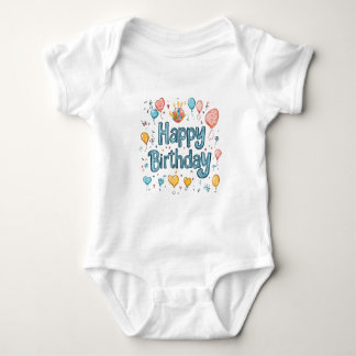 Body Joyeux 1er anniversaire – Ballon mignon