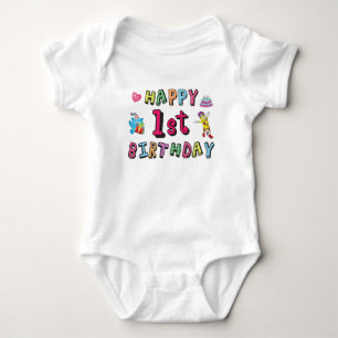 Body Joyeux 1er anniversaire pour enfants de 1 an B jou