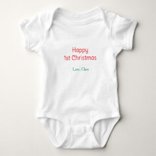 Body joyeux 1er noël rouge vert amour nom simple