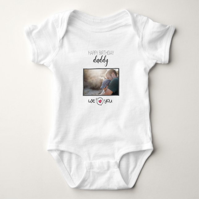 BODY JOYEUX ANNIVERSAIRE DADDY BABY BODYSUIT TEXTE PERS (Devant)