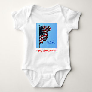 Body Joyeux anniversaire USA - T-shirt enfant