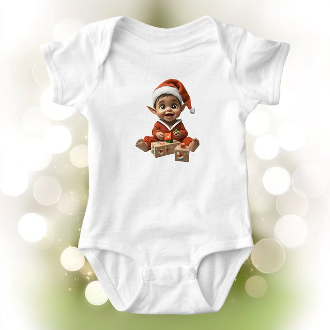 Body Joyeux bébé Noël Elf Baby Bodysuit (Créateur téléchargé)