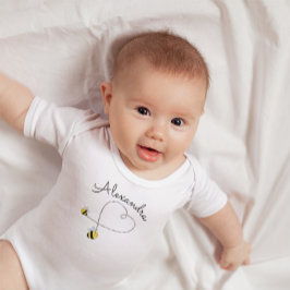 Body Joyeux Bumble Bees Flying Heart Personnalisé