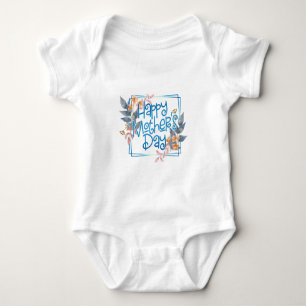 Body Joyeux cadre floral de la fête des mères  T-shir