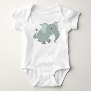 Body Joyeux Cartoon Eléphant Vêtement bébé