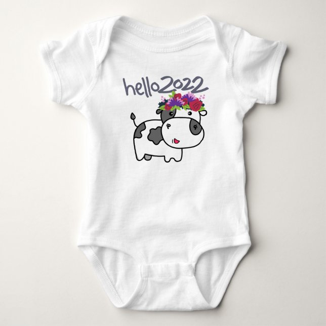 Body Joyeux Noël Bonjour 2022 Adieu 2021 Vache drôle  (Devant)