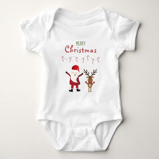Body Joyeux Noël mignonne Père Noël Reindeer (Devant)