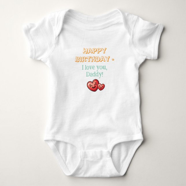 Body Joyeux papa d'anniversaire, cadeau de Fête des pèr (Devant)