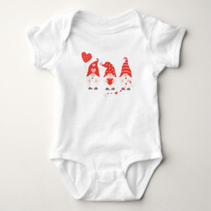 Body Joyeux Valentin Gnomes Rouge Rose