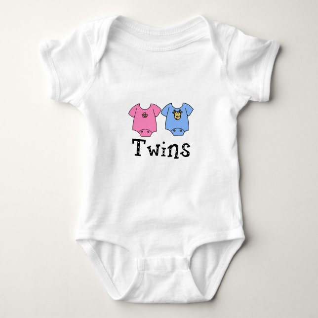 Body Jumeaux mignonette Bodysuit 1 fille & 1 garçon (Devant)