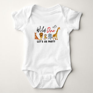 Body Jungle Safari Wild One Baby Boy 1 Birthday Romper