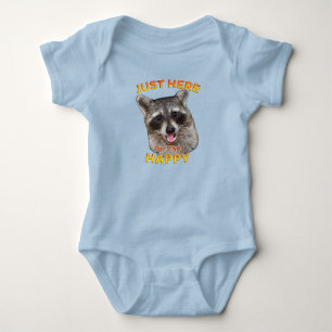 Body Juste ici pour le jupe bébé Happy Raccoon