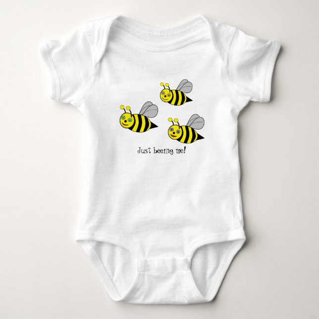Body "Juste me voir !" Trois abeilles Bodysuit (Devant)