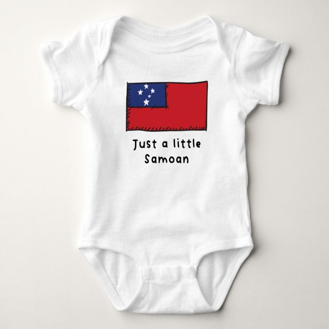 Body Juste Un Petit Drapeau Samoan Drôle Mignonne Samoa (Devant)