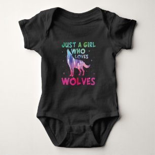 Body Juste une fille qui aime les loups aquarelle