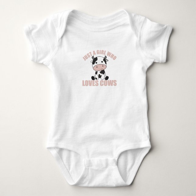 Body Juste Une Fille Qui Aime Les Vaches Cute Cow Farm (Devant)
