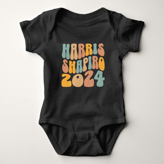 Body Kamala Harris Shapiro Wavy Text Retro tendance (Devant)