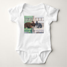 Kawaii Anime Two Bunnies Baby Jersey Bodysuit