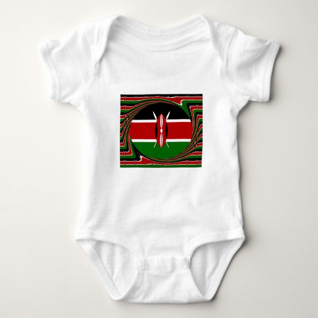 Body Kenya Drapeau Art - Patriotique & Design Moderne (Devant)