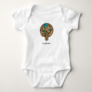 Body Kingfisher Crest sur Tartan Baby Bodysuit