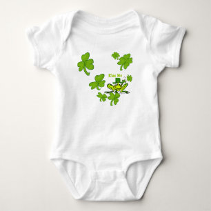 Body Kiss Me Frog Irlandais Shamrocks Babies