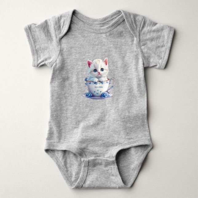 Body Kitten en Coupe Fleurs Bleues Bodysuit bébé (Devant)