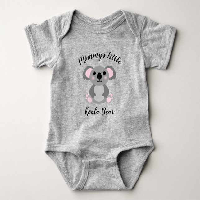 Body Koala Bear Baby shower vert genre neutre (Devant)