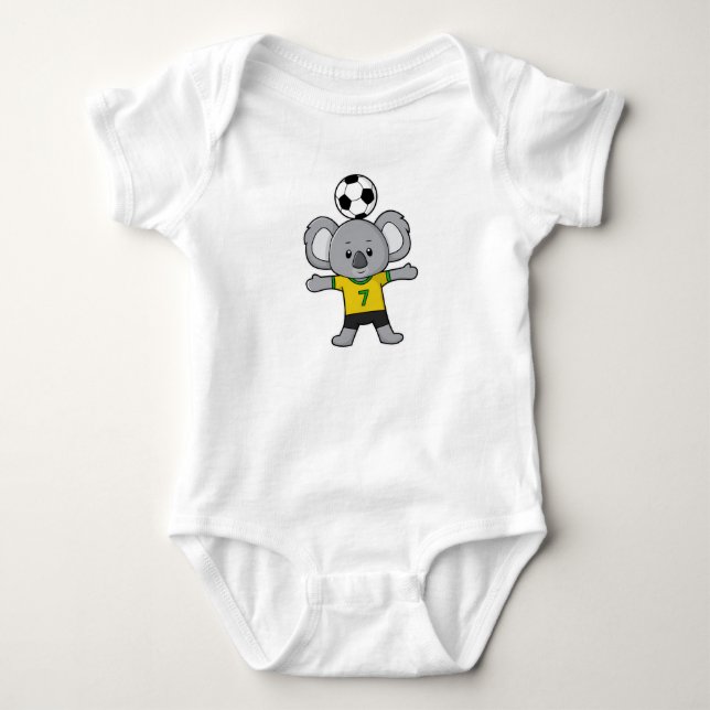 Body Koala comme joueur de football avec balle de footb (Devant)