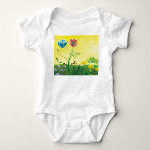 Body La fourmi et le papillon sur la prairie fleur sauv