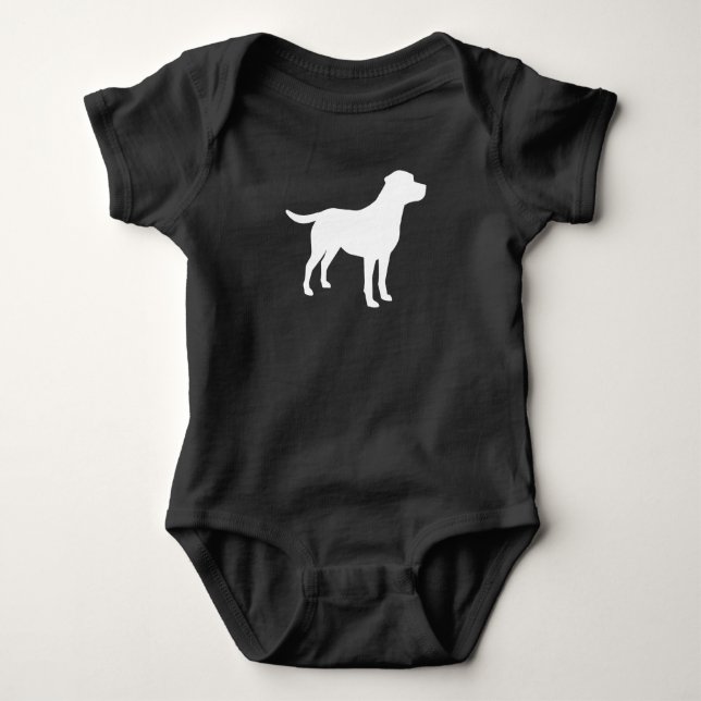 Body Labrador Baby shower de chien Laboratoire gris Neu (Devant)